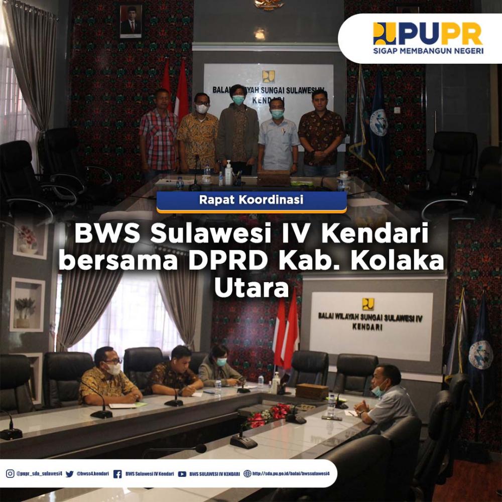 Koordinasi BWS Sulawesi IV Kendari bersama DPRD dan Bappeda Kabupaten Kolaka Utara